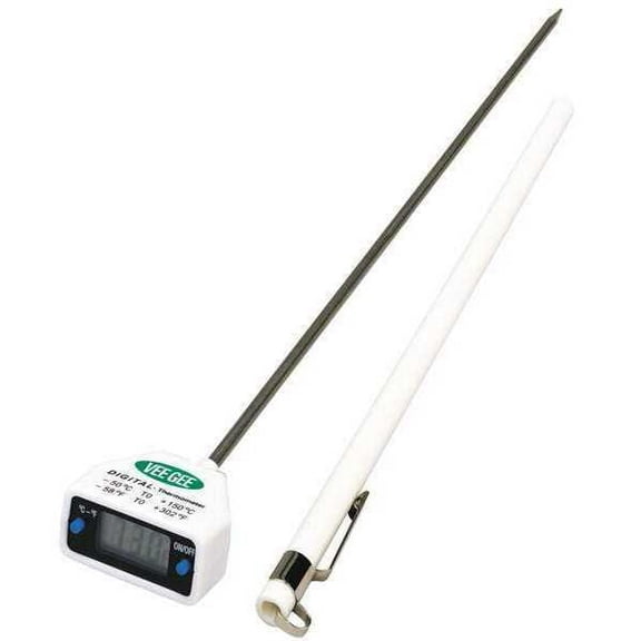 12" Stem Digital Pocket Thermometer, -58 Degrees to 302 Degrees F