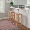 thumbnail image 2 of Riverbay Furniture 29.15" Traditional Wood Backless Bar Stool in Natural, 2 of 14