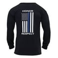 thumbnail image 3 of Rothco Thin Blue Line Honor and Respect Long Sleeve T-Shirt, 3 of 4