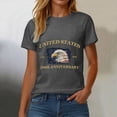 thumbnail image 5 of mgoYE USA T Shirt Women 250 Years 1776-2026 250th Birthday Eagle Printed T-Shirt(Grey,2XL), 5 of 8