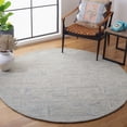 thumbnail image 2 of SAFAVIEH Ikat Deonte Solid Wool Area Rug, Teal/Grey, 6' x 6' Round, 2 of 8