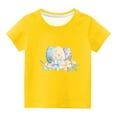 thumbnail image 2 of Edvintorg Kids Easter Shirts Clearance 3-14Years Summer Boys Girls T Shirts Kawaii Flower Easter Eggs Printed Round Neck Short Sleeve Tee Tops Children's Clothing, 2 of 4