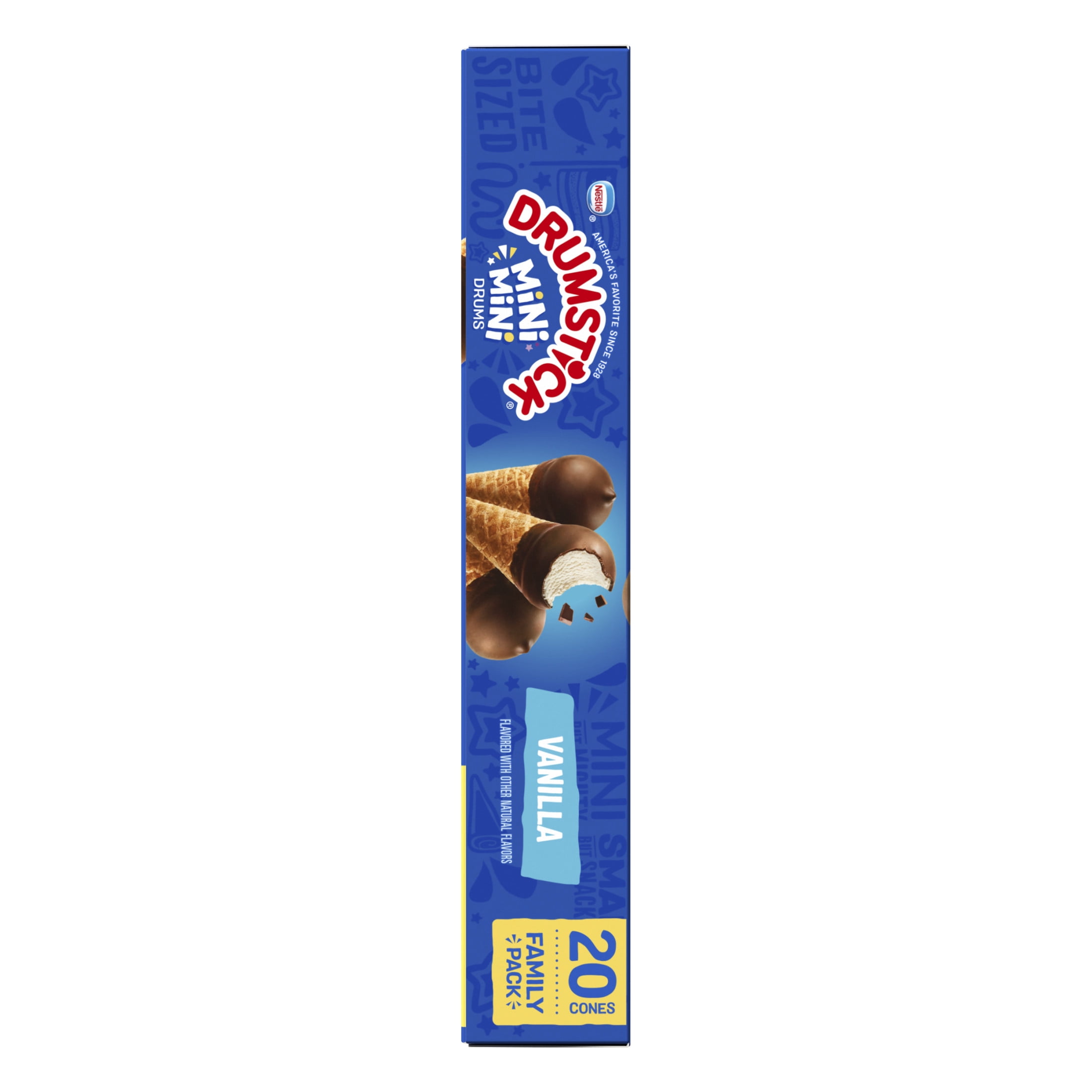Drumstick Mini Drums Vanilla Sundae Cones, Kosher, 20 Count