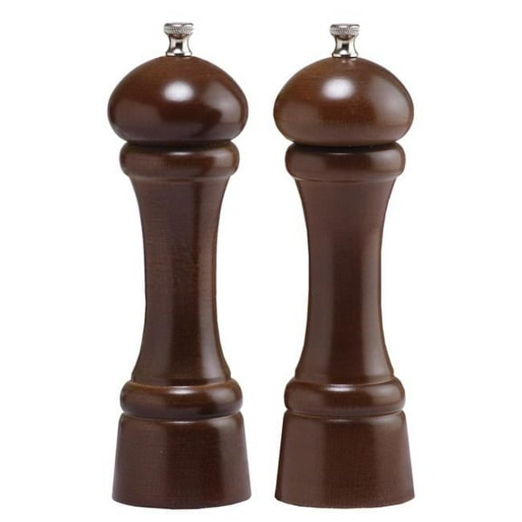Chef Specialties 08102 8 Inch - 20cm WindsorWalnut Pepper Mill Salt Mill Set