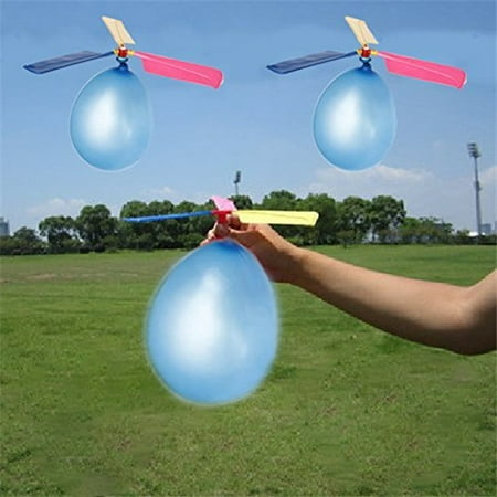 Balloon Helicopters Set (Pack of 12) | Approximately 9” | Colorful Fun Fly Toys for Indoors or Outdoors | Great Birthday Party Favors/Goodie Bag Fillers/Gift Idea for Boys and Girls