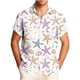 thumbnail image 1 of Mens Casual de Manga Corta Botón Abajo Camisas Turndown Cuello Impreso Blusa de Verano Superior, Pantalones para Hombres Cortos, 1 of 6