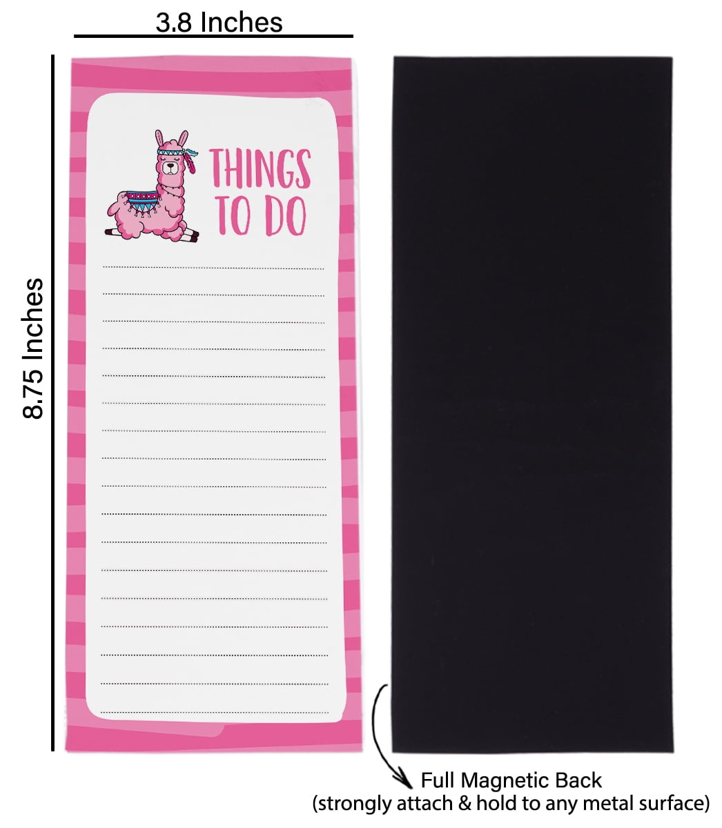 Inkdotpot Pack of 3 Magnetic Fridge To-Do List Notepads- Magnetic Memo Pads For Refrigerator-(50 Sheets Each)-SG