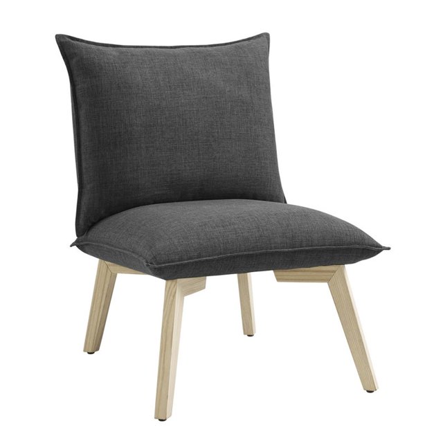 Linon Fauteuil Rembourré en Bois Carol Gris