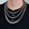 thumbnail image 1 of HN 8MM -14MM Stainless Steel Cuban Chain Necklace For Men Jewelry Punk Male Neck Accessories Xinyi, 1 of 6
