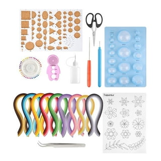 Lantee 16 Set of Quilling Art Kits - 6 Pack of Paper Strips & 10 Tools