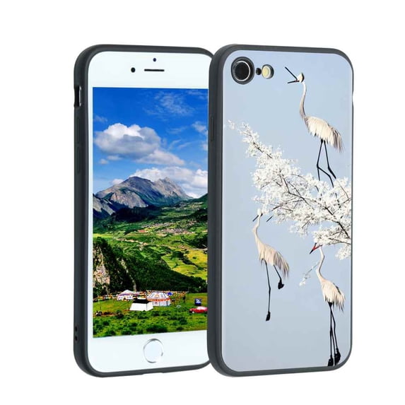 Cranes-170 Phone Case, Degined for iPhone SE 2022 Case Men Women, Flexible Silicone Shockproof Case for iPhone SE 2022