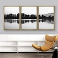 thumbnail image 3 of IDEA4WALL Framed Canvas Print Wall Art Set Black White Forest Lake Reflection Landscape Nature Photography Art Rustic Scenic Relax/Calm for Living Room, Bedroom, Office - 24"x36"x3 Natural, 3 of 5