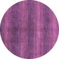 thumbnail image 1 of Ahgly Company Indoor Round Abstract Purple Modern Area Rugs, 4' Round, 1 of 4