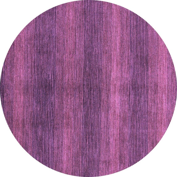 Ahgly Company Indoor Round Abstract Purple Modern Area Rugs, 4' Round