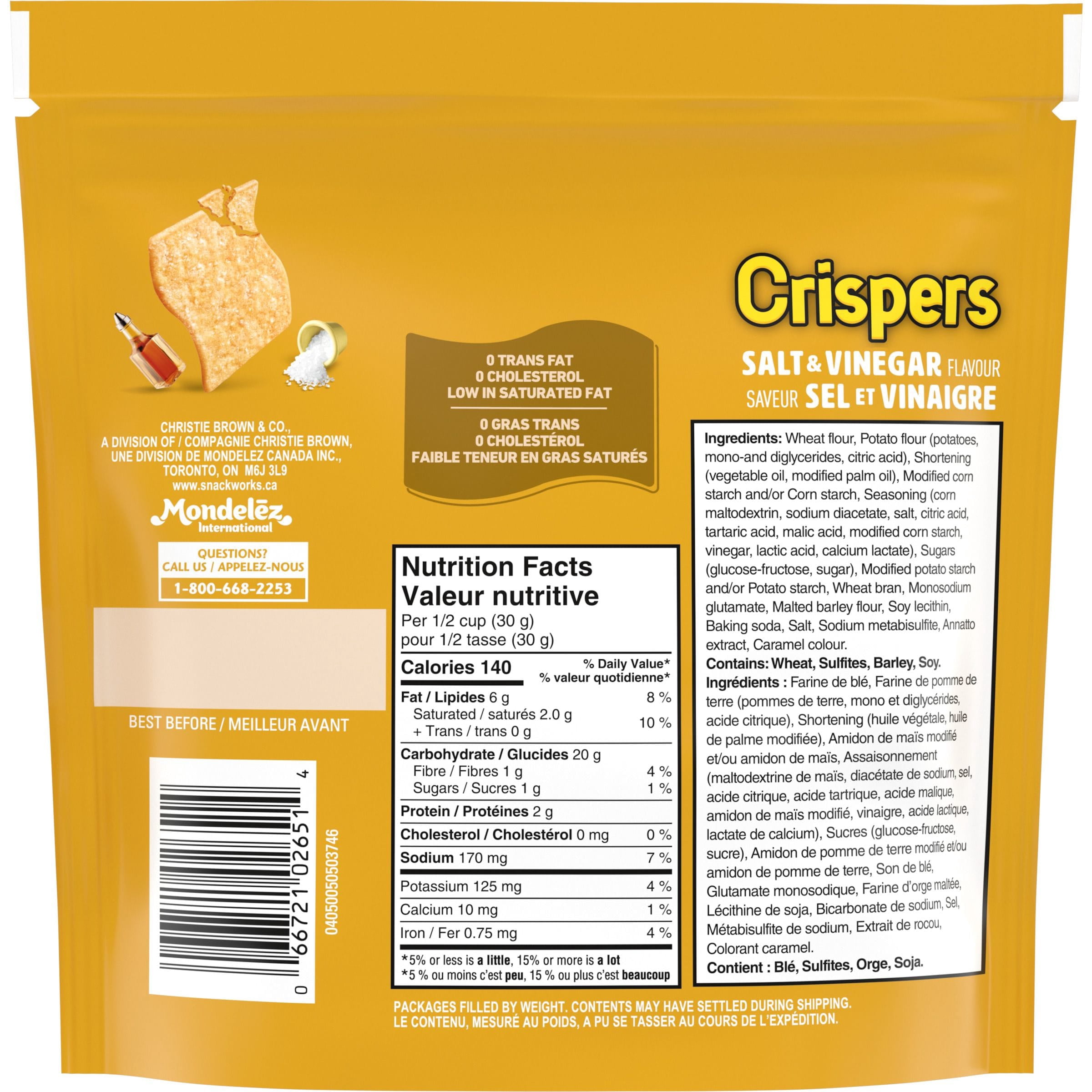Crispers, Salt and Vinegar Flavour, Salty Snacks, Is It a Chip or a Cracker