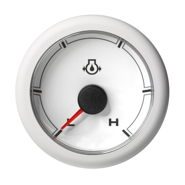 Medidor de presión de aceite de motor Veratron 52MM (2-1/16") OceanLink - Bajo/Alto (150 PSI) - Esfera blanca y bisel