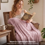 U Bedsure U by Bedsure Pink Fleece Blanket for Couch — $17.09 (43% off)