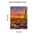 thumbnail image 2 of PIKWEEK  Canvas Print Wall Art Cactus Desert Mountain Range Nature Wilderness Illustrations Modern Art Decorative Rustic Relax/Calm for Living Room, Bedroom, Office 12*16in/16*20in 12x16 in, 2 of 5