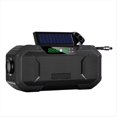 thumbnail image 1 of Radio Solar con Manivela, Altavoz Bluetooth, Linterna LED de Emergencia, Batería Externa, Dispositivo de Audio, Color Negro., 1 of 10
