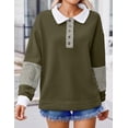thumbnail image 3 of Zeagoo Fall Sweatshirts for Women Button Up Tops Henley V Neck Pullover Casual Comfy Shirts Fashion Clothes, 3 of 6