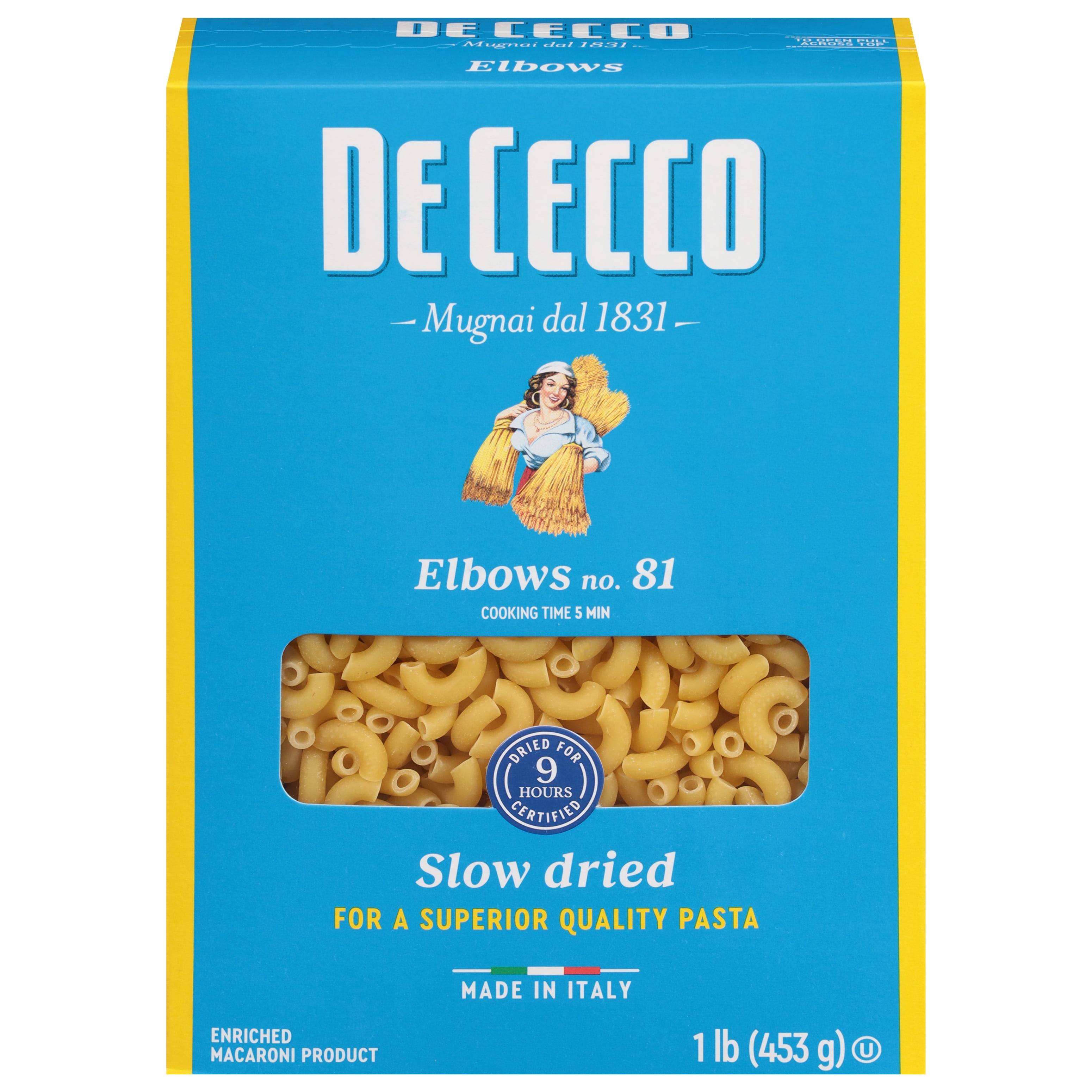 (5 pack) De Cecco Elbows No.81 Pasta, 16 oz