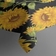 thumbnail image 3 of Black Green Stem Sunflower Pattern Rectangle Tablecloth 60"x84",Waterproof Polyester Rectangle Table Cloth, Wipeable Spillproof Polyester Tablecloth for Dining, Camping, Indoor and Outdoor, 3 of 5