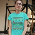 thumbnail image 3 of Tee Hunt Dear Santa Define Good T-Shirt Ugly Sweater Merry Christmas Xmas Women's T-Shirt Tee, Light Blue, X-Large, 3 of 5
