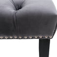 thumbnail image 6 of Jopath Upholstered Tufted Bench Ottoman , Velvet Dining Bench Bedroom Bench Footrest Stool Accent Bench for Entryway Dining Room Living Room, Dark Gray, 6 of 6