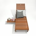 thumbnail image 4 of Furinno TIOMAN 76" Long Sun Lounge Chair Pullout Tray and Wheels Light Wood, 4 of 4