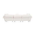 thumbnail image 7 of 109.05inch Oversized Couch, 3-seater Sofa Cloud Couch with 3 Pillows and Sturdy Metal Legs, Teddy Velvet Upholstered Sofa Couch with Rolled Armrest for Living Room, 7 of 7
