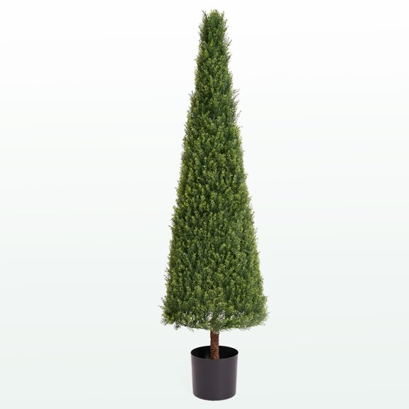 59" Artificial Boxwood Topiary Tree with Pot - Realistic Low Maintenance Faux Plant for Indoor & Outdoor Decor, UV Resistant & Sturdy Base
