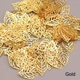 thumbnail image 5 of 100 Uds. De dijes de hojas huecas, Artesanía de Metal dorado, dijes de escamas de Metal, adornos, colgante para fabricación de joyas DIY, horquilla, 5 of 5
