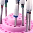 thumbnail image 3 of Vogacara Soporte para brocas para uñas, solución de almacenamiento práctica e higiénica para herramientas de decoración de uñas, segura e masajeadores blanco, 3 of 6