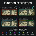 thumbnail image 5 of Tropical Plants RGB Gaming Mouse Pad Large Keyboard Mat Rubber Base 13 Light Modes, 5 of 6