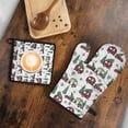 thumbnail image 5 of White Christmas Car and Camper Pattern Kitchen Oven Mitt and Pot Holder Sets 2 Pcs for Baking, Cooking and Grilling, Heat Resistant Up To 392 °F, 5 of 7