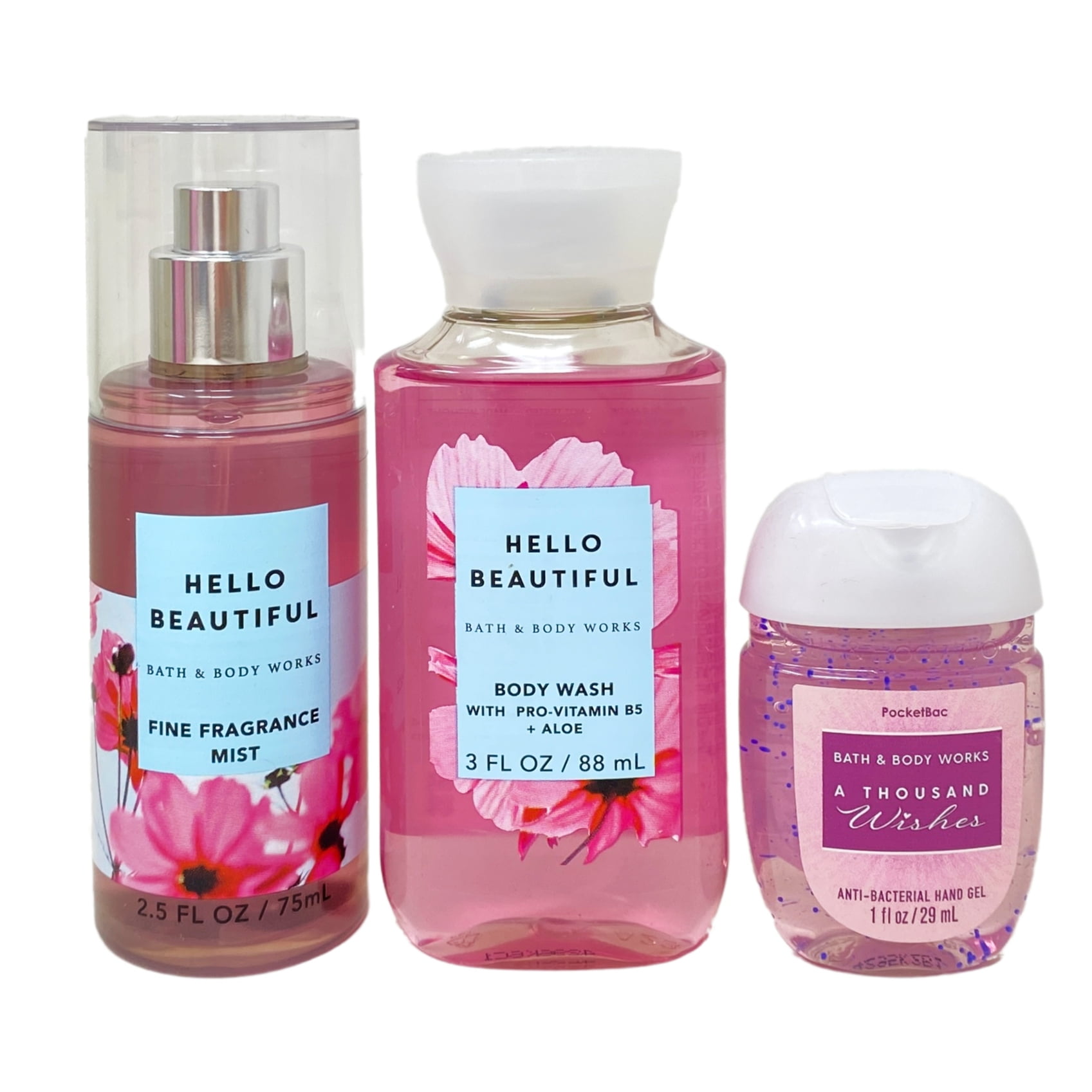 専用 Bath & Body Works Mist Body Wash 3 Bath & Body Works Hello Beautiful - Welcome Little One Mini Gift