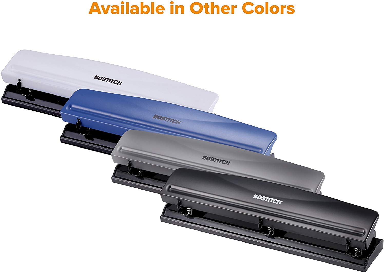 KT-HP12-BLK Black Bostitch 3 Hole Punch 12 Sheets