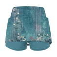 thumbnail image 6 of Lcziwo Tennis Skirts for Women Mid Waist Boho Floral Print Skorts with Lining Athletic Yoga Workout Skorts Lightweight Casual Summer 2025 Skirts Navy,XXXL, 6 of 7