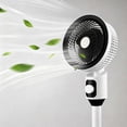 thumbnail image 4 of Standing Fan for Bedroom, 1190CFM Pedestal Fans Oscillating, Adjustable Floor Fan with DC Motor, 23dB Quiet, 12 Speeds, 12H Timer for Home Office- White, 4 of 5