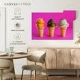 thumbnail image 4 of Elephant Stock Sundae Ice Cream Cones Wall Art - Horizontal Canvas Wall Art - Dining Room Wall Decor - Food And Drink Canvas - Pink And Orange Decor - 12" x 8", 4 of 4
