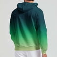 thumbnail image 4 of Penkiiy Mens Gradient Waffle Hooded Sweatshirt Casual Long Sleeve Drawstring Waffle Knit Pullover Hoodies S Green, 4 of 4
