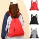 thumbnail image 1 of Mochila Deportiva con Cordón Ajustable, Gran Capacidad, para Ocio, Fitness y Actividades Al Aire Libre | Negra, Poliéster, 45 X 39 Cm - Wkl250616005Bk, 1 of 6