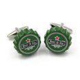 thumbnail image 1 of Tapa de botella de cerveza verde Cufflinks Creative para hombre, color cobre, 1 of 3
