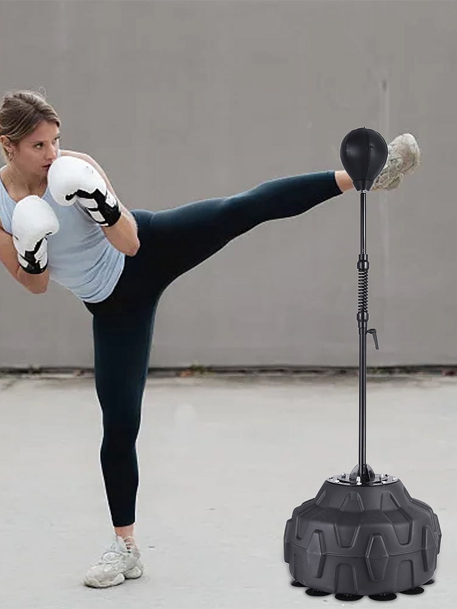 Hemousy Heavy-Duty Kickboxing Bag, 55.9-71.6in Height Adjustable, for Boxing MMA Training & Reflex