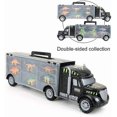 thumbnail image 3 of Dinosaurs Transporter Truck with 6 Simulation Dinosaurs Animal Figures Carrier Truck Toy for Boys Girls Toy, 3 of 4
