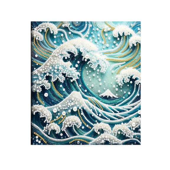 Pearl Diamond Art DIY Kit, 3D Painting Craft Set, Desktop Decoration Project for Home Office Decor and Creative Handmade Art