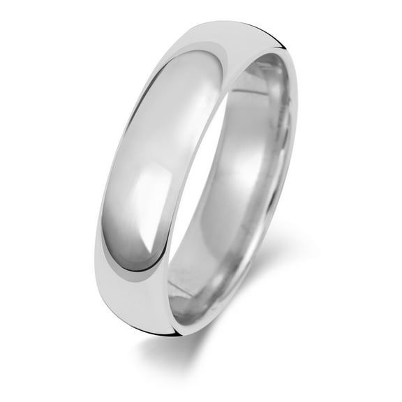 Light Platinum 950 5mm Court Comfort Men/Women Wedding Band/Ring
