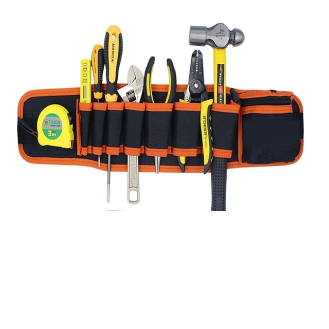 Sac à Outils Support à Dégagement Rapide Résistant à l'Usure pour Voyage Électricien Tissu Oxford avec Ceinture Poche Taille Boucle Réglable, Réglable