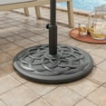 thumbnail image 2 of Furniture of America Forte 300 lb Round Resin Patio Umbrella Base, Black, 2 of 6