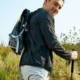 thumbnail image 4 of Men's UPF 50+ Light Jacket Full Zip Sun Protection Hoodie Long Sleeve Sun Shirts UV Fishing Hiking Running with Pocket, 4 of 5